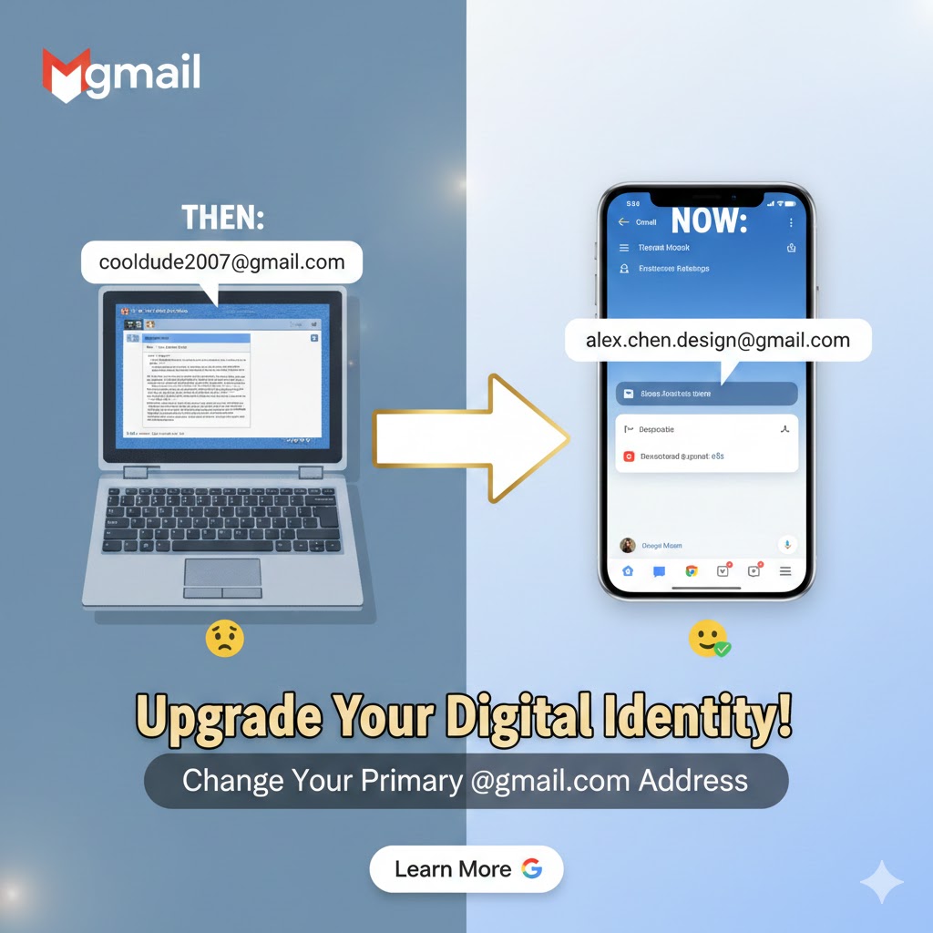 Google has rolled out the ability to change your primary email address
